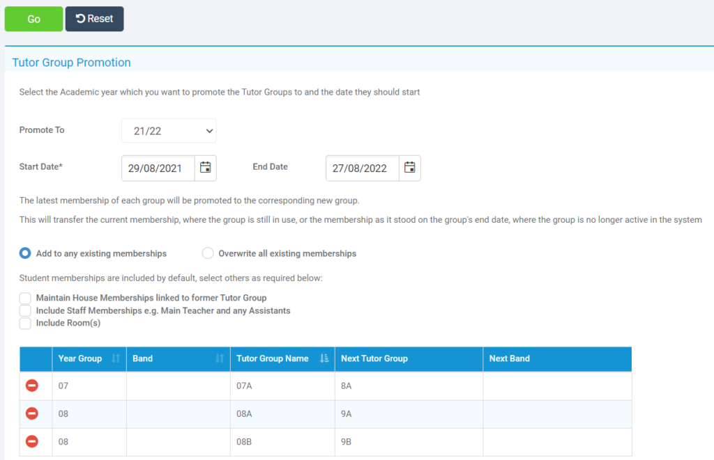 How to Promote Tutor Groups – Bromcom – Documentation Centre