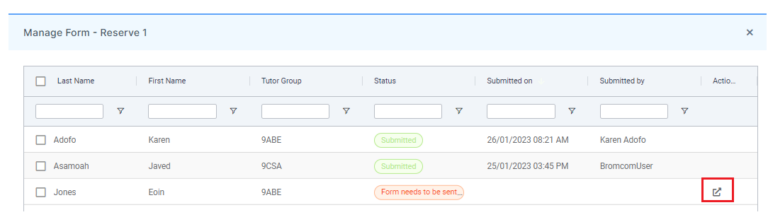 How to use Forms in Options – Bromcom – Documentation Centre