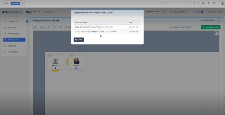 How to View Important Student Documents in a Seating Plan – Bromcom ...