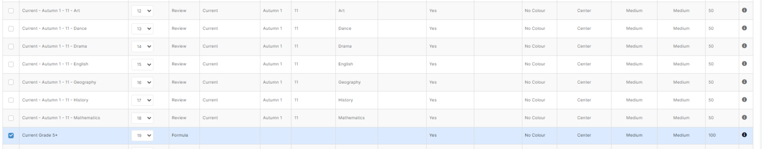 How to Add a Formula Column to a Marksheet – Bromcom – Documentation Centre