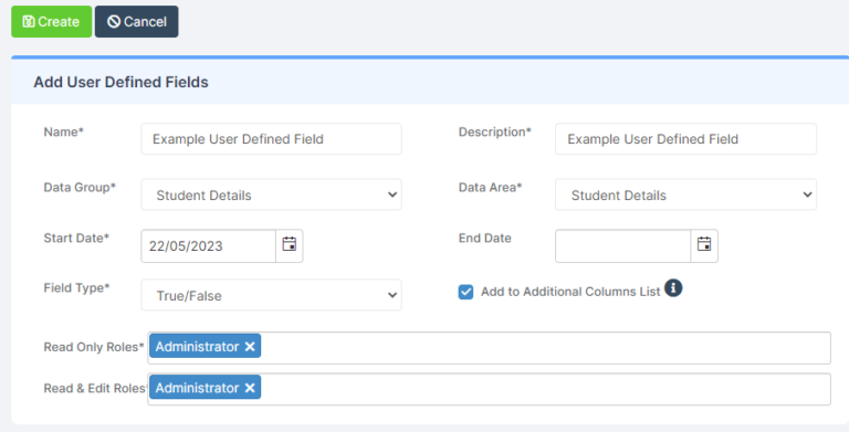 How to Create User Defined Fields – Bromcom – Documentation Centre