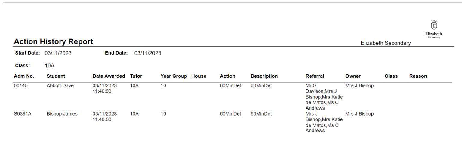 How to View Behaviour Reports – Bromcom – Documentation Centre