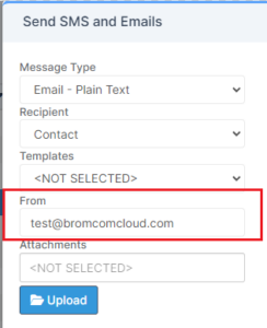 How to Send an SMS Message or Email – Bromcom – Documentation Centre