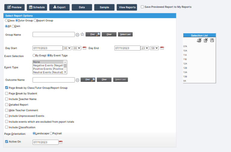 How to View Behaviour Reports – Bromcom – Documentation Centre
