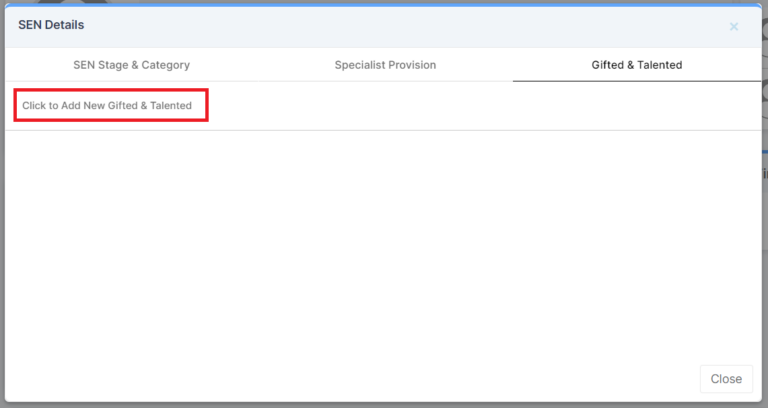 How to add SEN Information to a Student – Bromcom – Documentation Centre