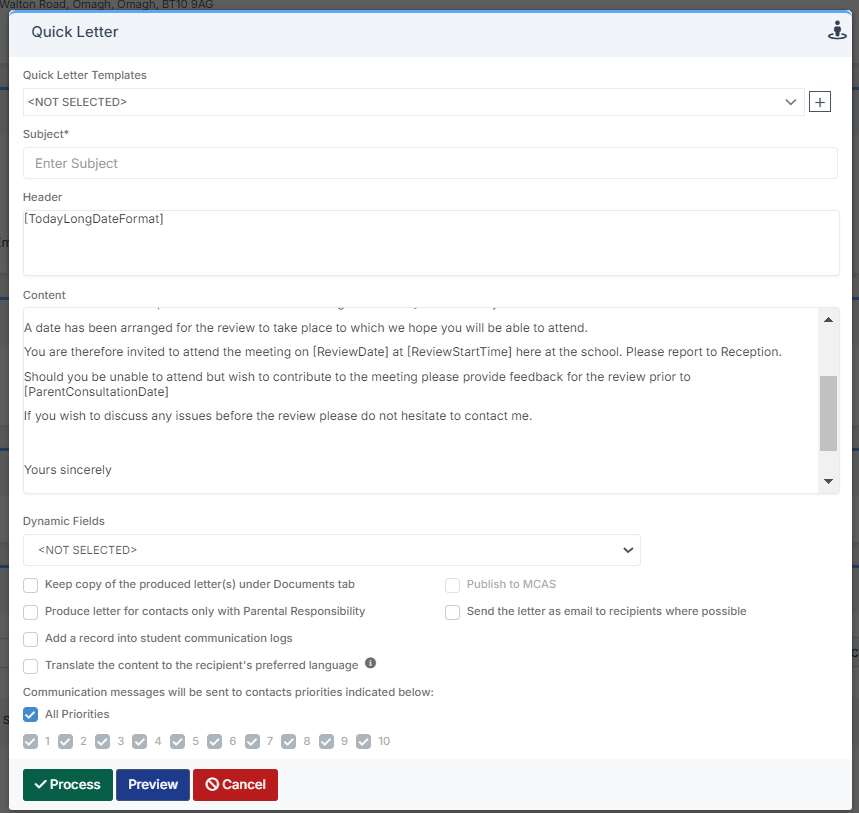 How to record a SEN Review – Bromcom – Documentation Centre