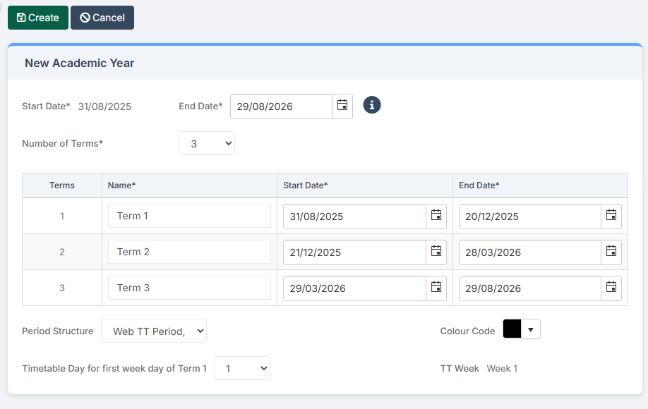 How to Create a New Academic Calendar Year – Bromcom – Documentation Centre