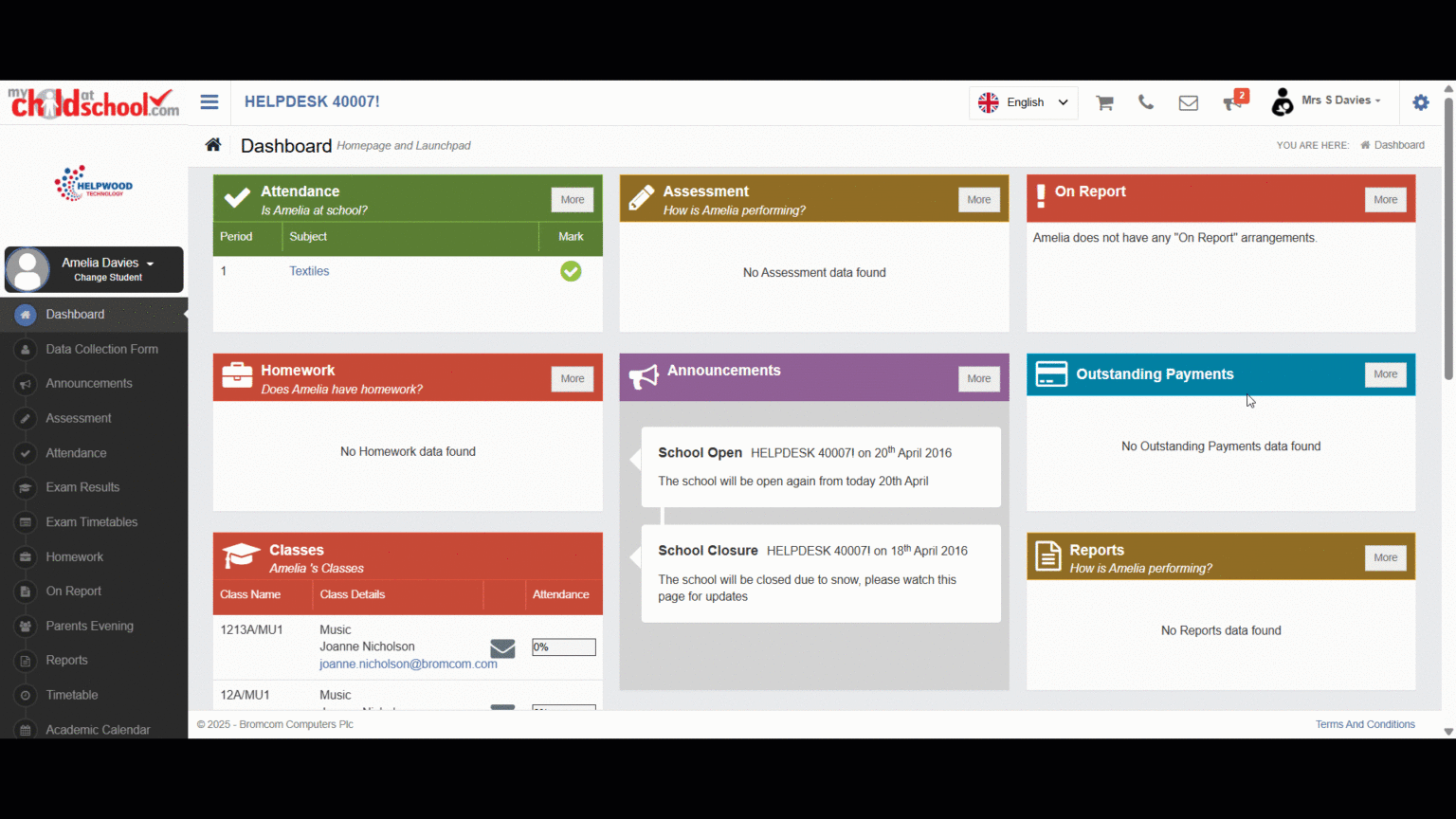 How To Login And Use The Mcas Web Parent Portal Bromcom