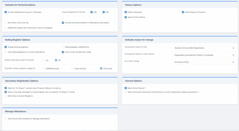 How to Configure Registration Options – Bromcom – Documentation Centre