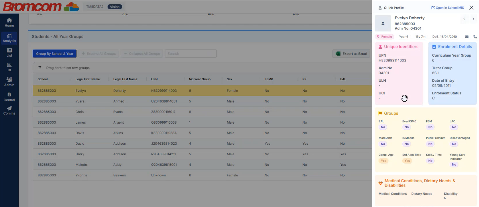 How to Access the Student List and Student Details – Bromcom ...