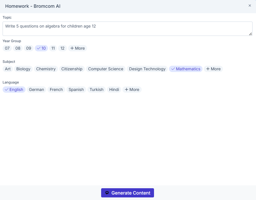How to create Assignments using Bromcom AI – Bromcom – Documentation Centre